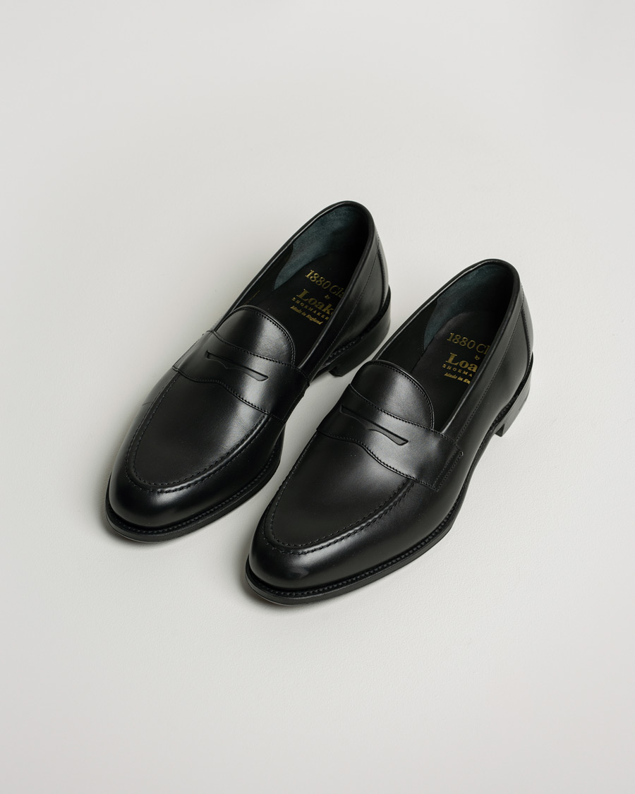 Mies | Loake 1880 Hornbeam Eco Penny Loafer Black | Pre-owned | Loake 1880 Hornbeam Eco Penny Loafer Black