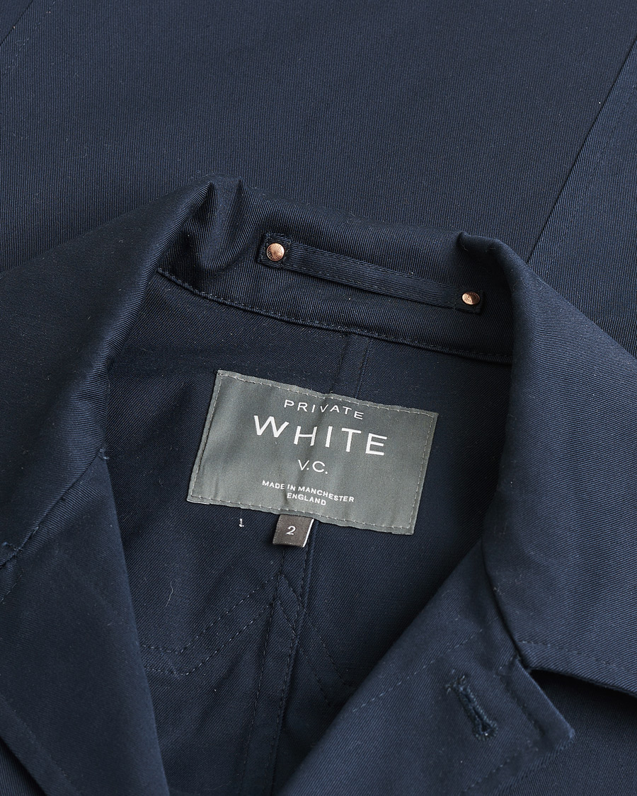 Mies | Pre-owned Kauluspaidat | Pre-owned | Private White V.C. Cotton Overshirt Navy 2 - XS