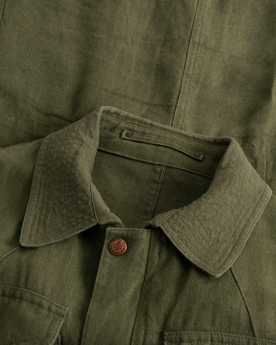 Mies | Takit | Pre-owned | Private White V.C. Linen Field Jacket Green