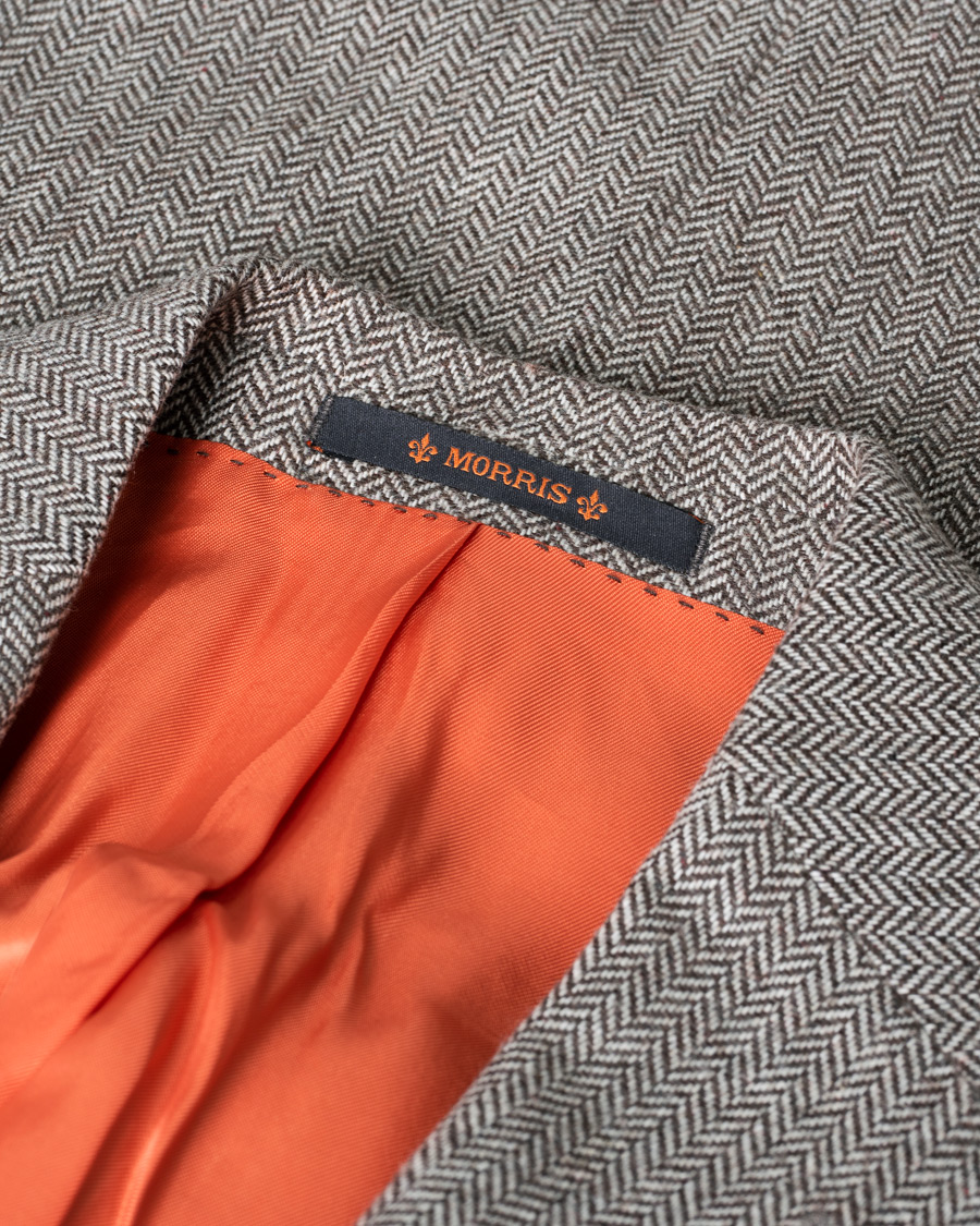 Mies | Pikkutakit | Pre-owned | Morris Herringbone Wool Blazer Beige 50