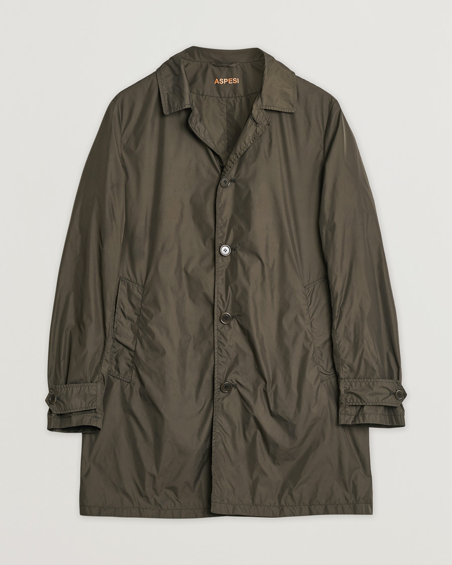 Mies | Aspesi Limone Raincoat Dark Green M | Pre-owned | Aspesi Limone Raincoat Dark Green M