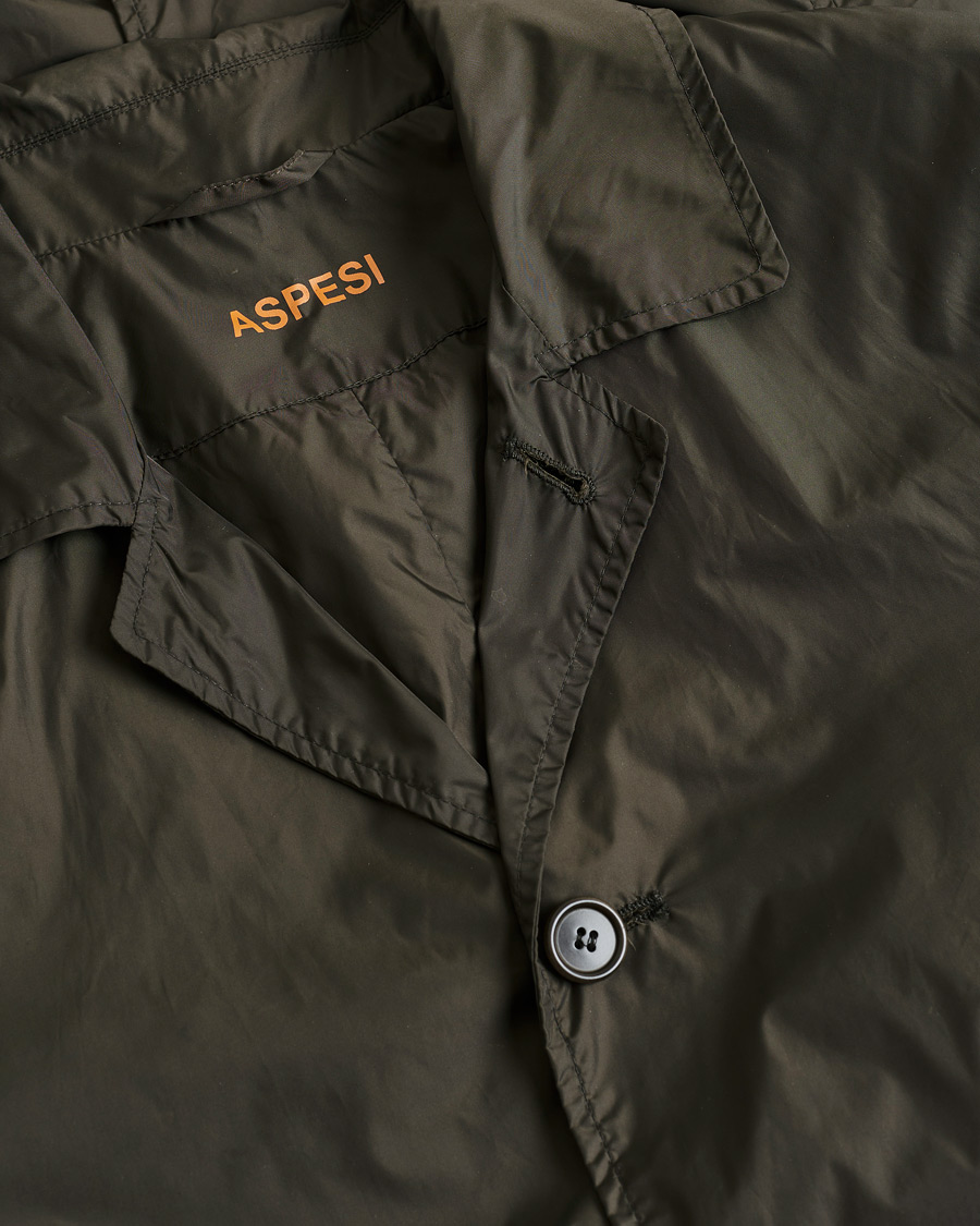 Mies | Aspesi Limone Raincoat Dark Green M | Pre-owned | Aspesi Limone Raincoat Dark Green M