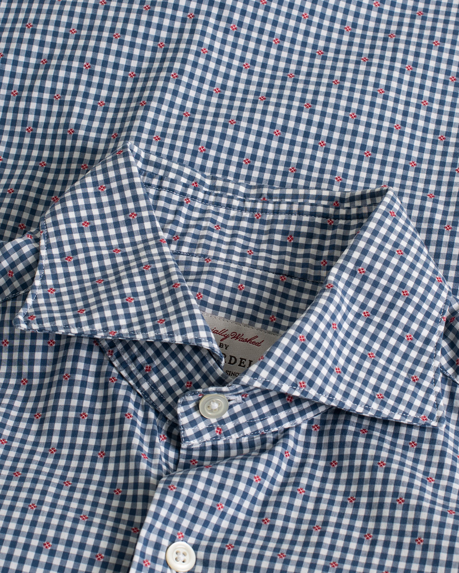 Mies | Kauluspaidat | Pre-owned | Ghirardelli Small Check Cut Away Shirt Blue 39