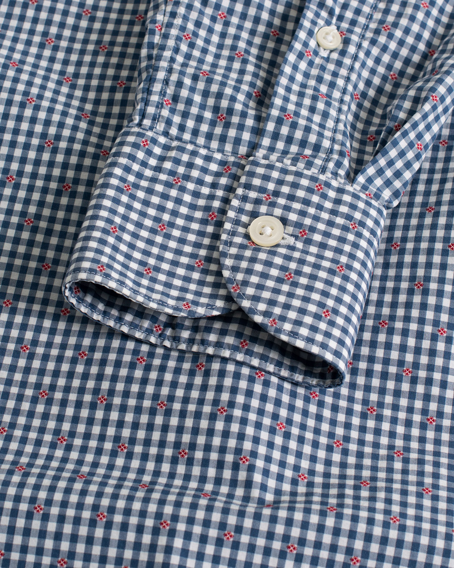 Mies | Kauluspaidat | Pre-owned | Ghirardelli Small Check Cut Away Shirt Blue 39