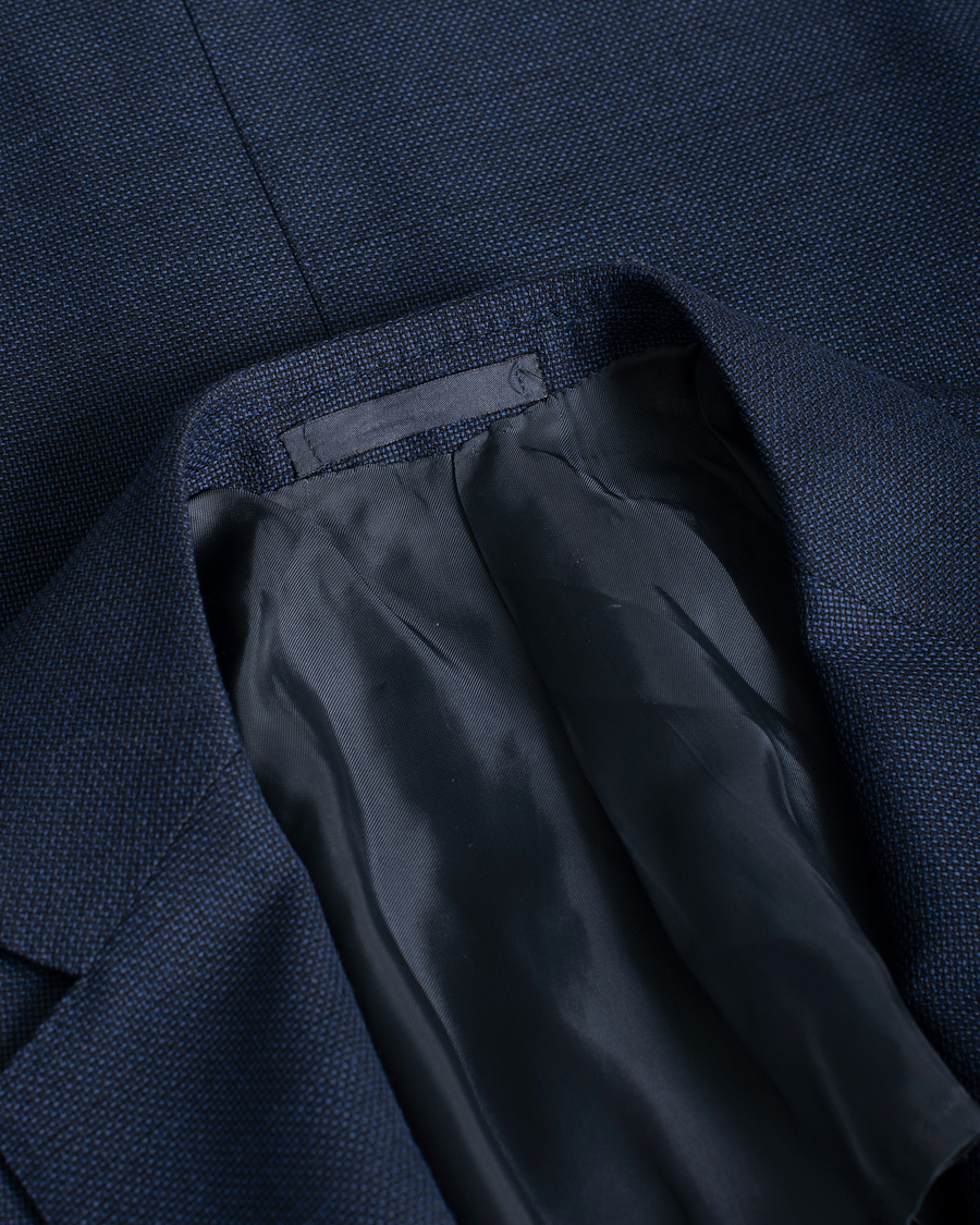 Mies | Pre-owned Pikkutakit | Pre-owned | Caruso Wool Hopsack Blazer Navy 52