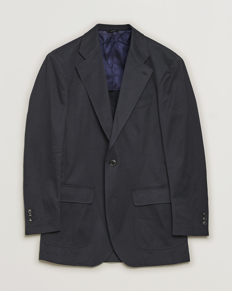 Mies | Pre-owned Pikkutakit | Pre-owned | Berg&Berg Cotton Blazer Navy 48