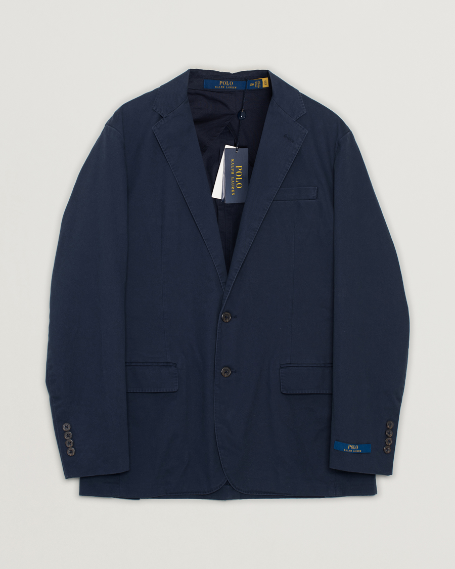Mies | Pikkutakit | Pre-owned | Polo Ralph Lauren Cotton Stretch Sportcoat Nautical Ink