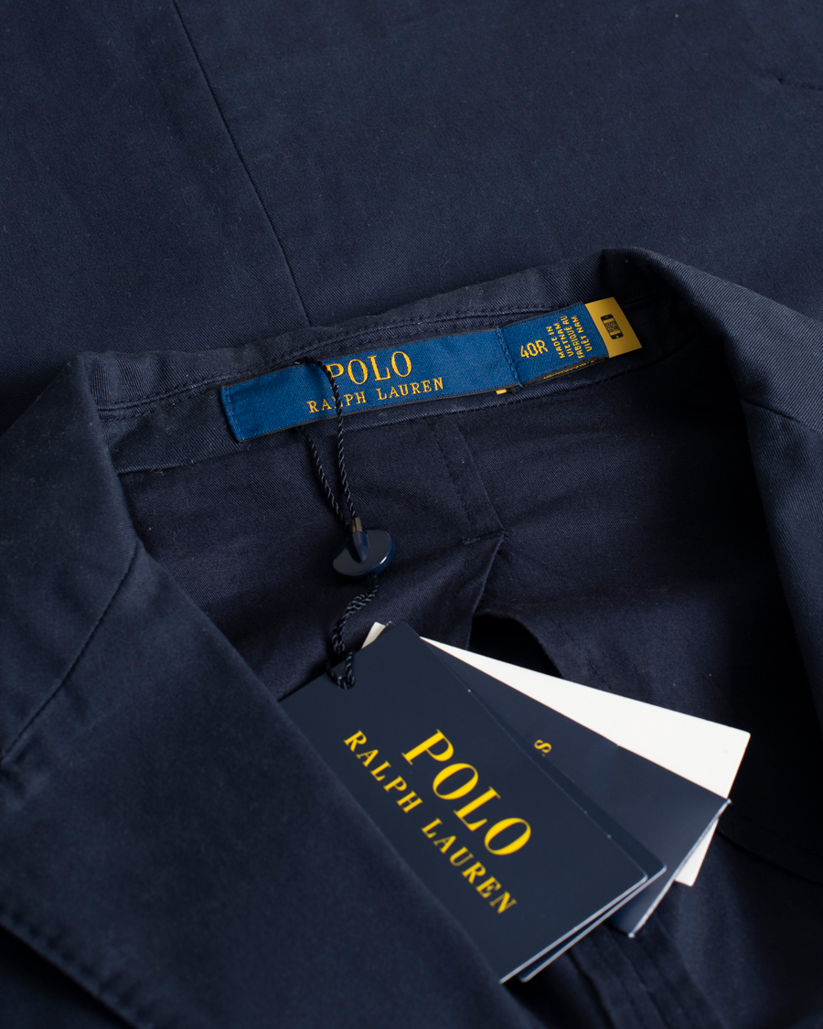 Mies | Pikkutakit | Pre-owned | Polo Ralph Lauren Cotton Stretch Sportcoat Nautical Ink