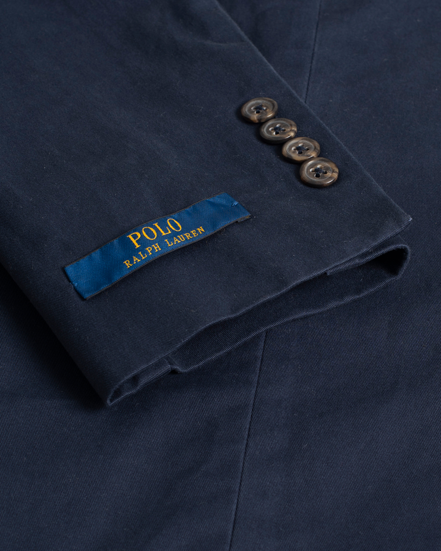 Mies | Pikkutakit | Pre-owned | Polo Ralph Lauren Cotton Stretch Sportcoat Nautical Ink