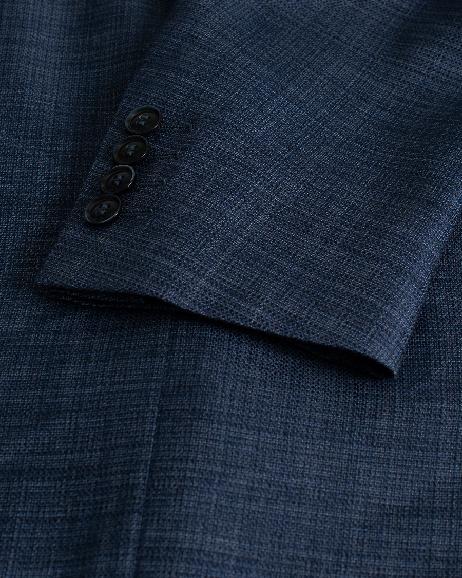 Mies | Pikkutakit | Pre-owned | Canali Wool Silk & Linen Blazer Blue Melange 50