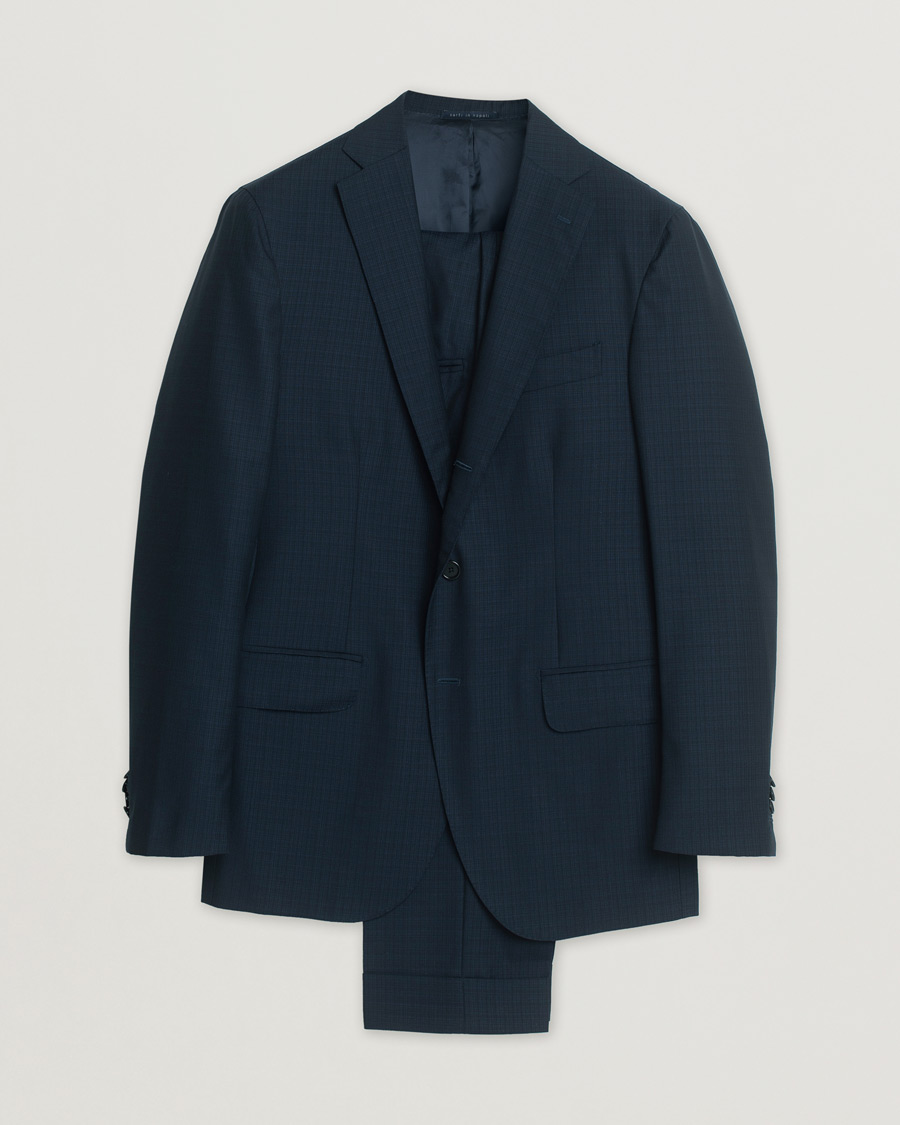 Mies | Pikkutakit | Pre-owned | Gaiola Napoli Single Breasted Wool Suit Navy 50