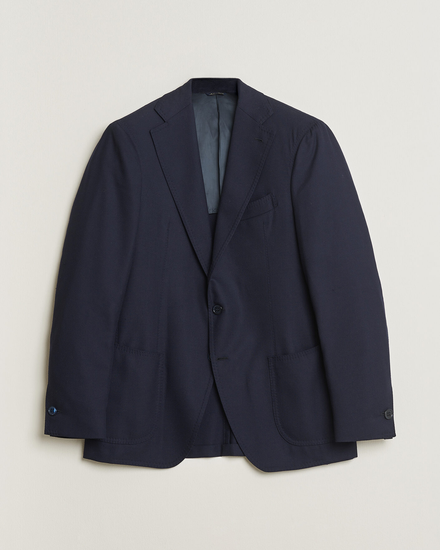 Mies | Pre-owned Pikkutakit | Pre-owned | Gabo Napoli Navy Hopsack Wool Blazer 50