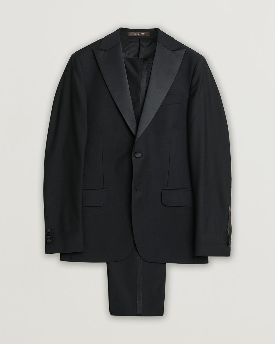 Mies | Oscar Jacobson Elder & Denz Wool Tuxedo Black 46 | Pre-owned | Oscar Jacobson Elder & Denz Wool Tuxedo Black 46