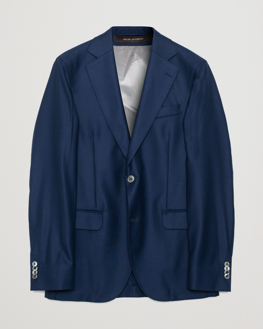Mies | Pikkutakit | Pre-owned | Oscar Jacobson Egel Hopsack Wool Blazer Blue 48