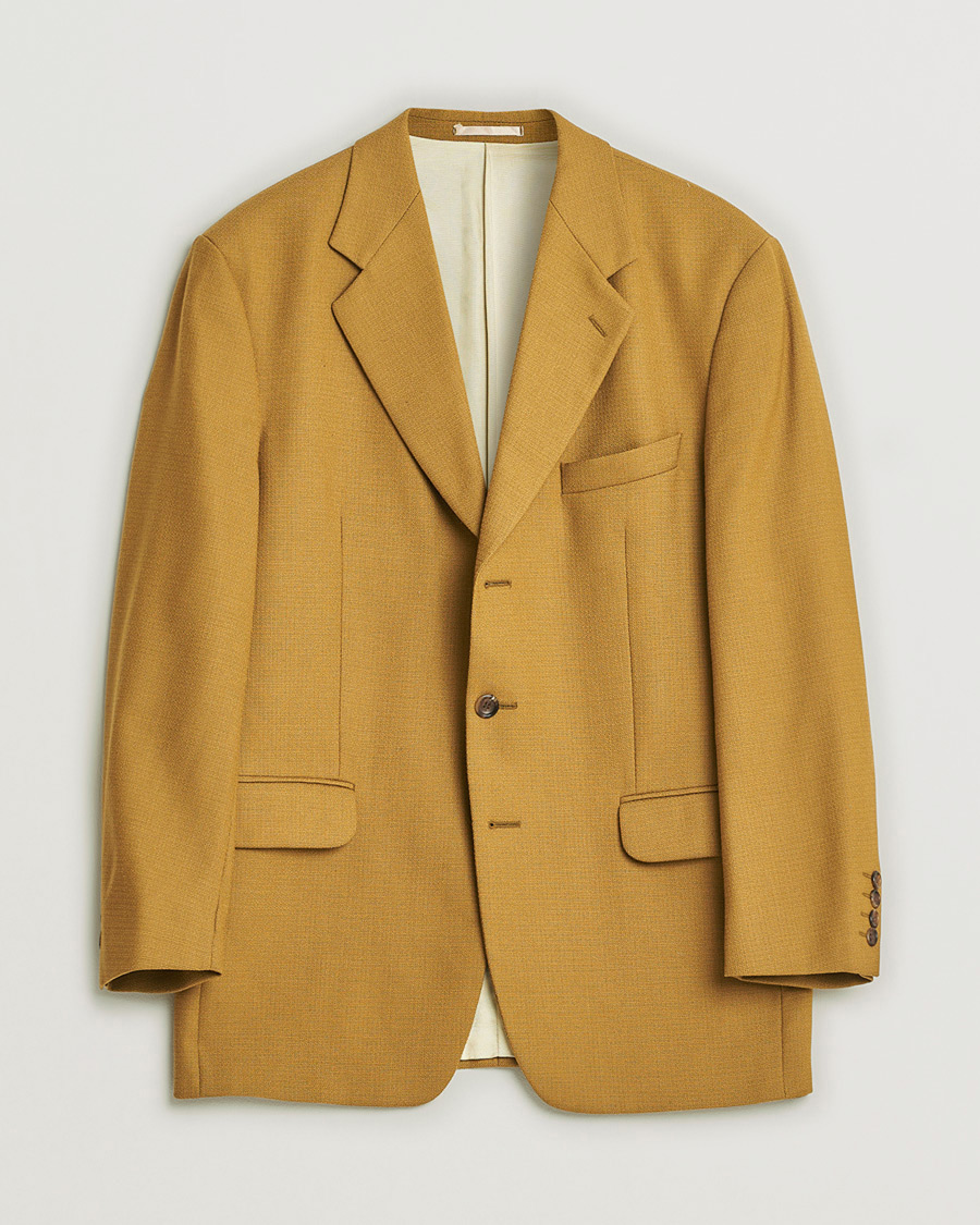Mies | Pre-owned Pikkutakit | Pre-owned | Oscar Jacobson Vintage Wool Blazer Mustard 50