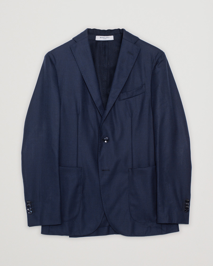 Mies | Pikkutakit | Pre-owned | Boglioli K Jacket Wool Hopsack Blazer Navy