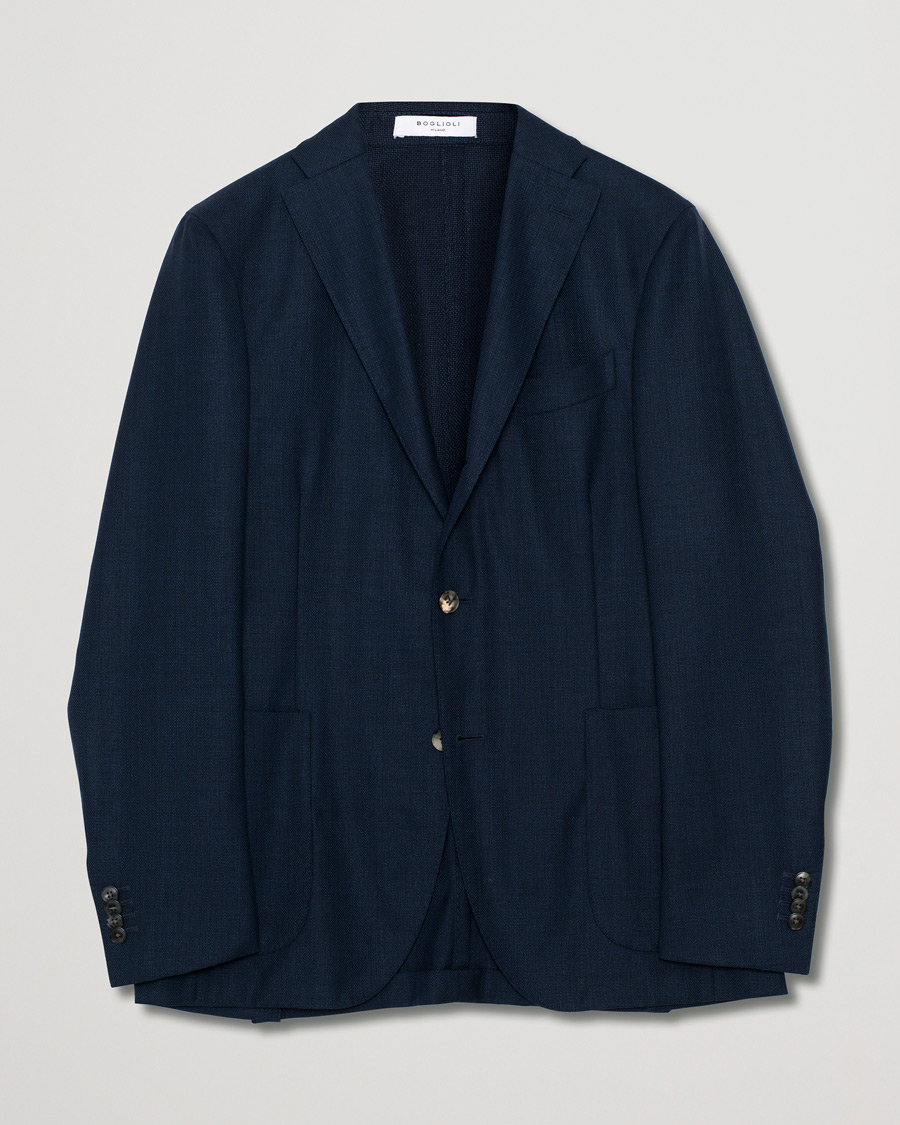 Mies | Pikkutakit | Pre-owned | Boglioli K Jacket Wool Hopsack Blazer Navy