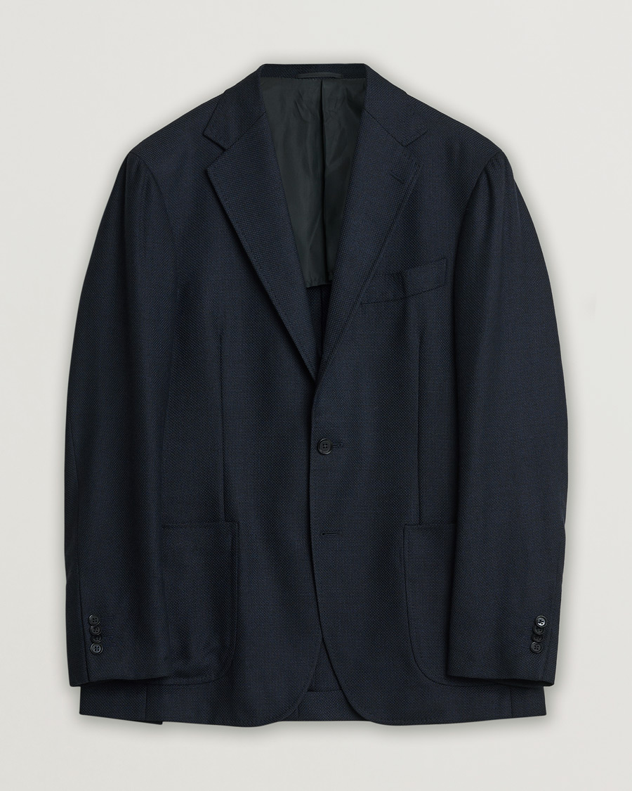 Mies | Ring Jacket Four Season Wool Balloon Blazer Navy 52 | Pre-owned | Ring Jacket Four Season Wool Balloon Blazer Navy 52