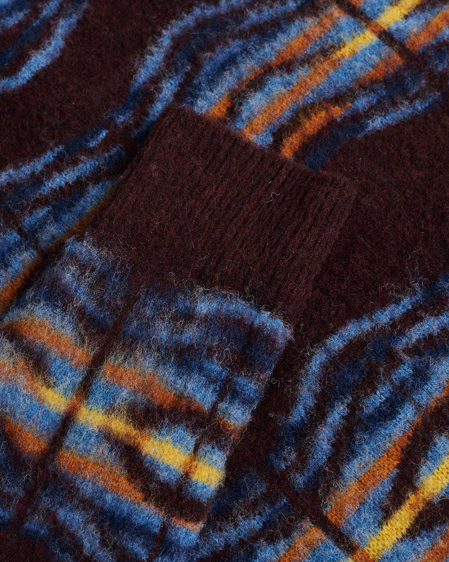 Mies | Pre-owned Puserot | Pre-owned | Howlin' Brushed Wool Pattern Cardigan Bordeaux M