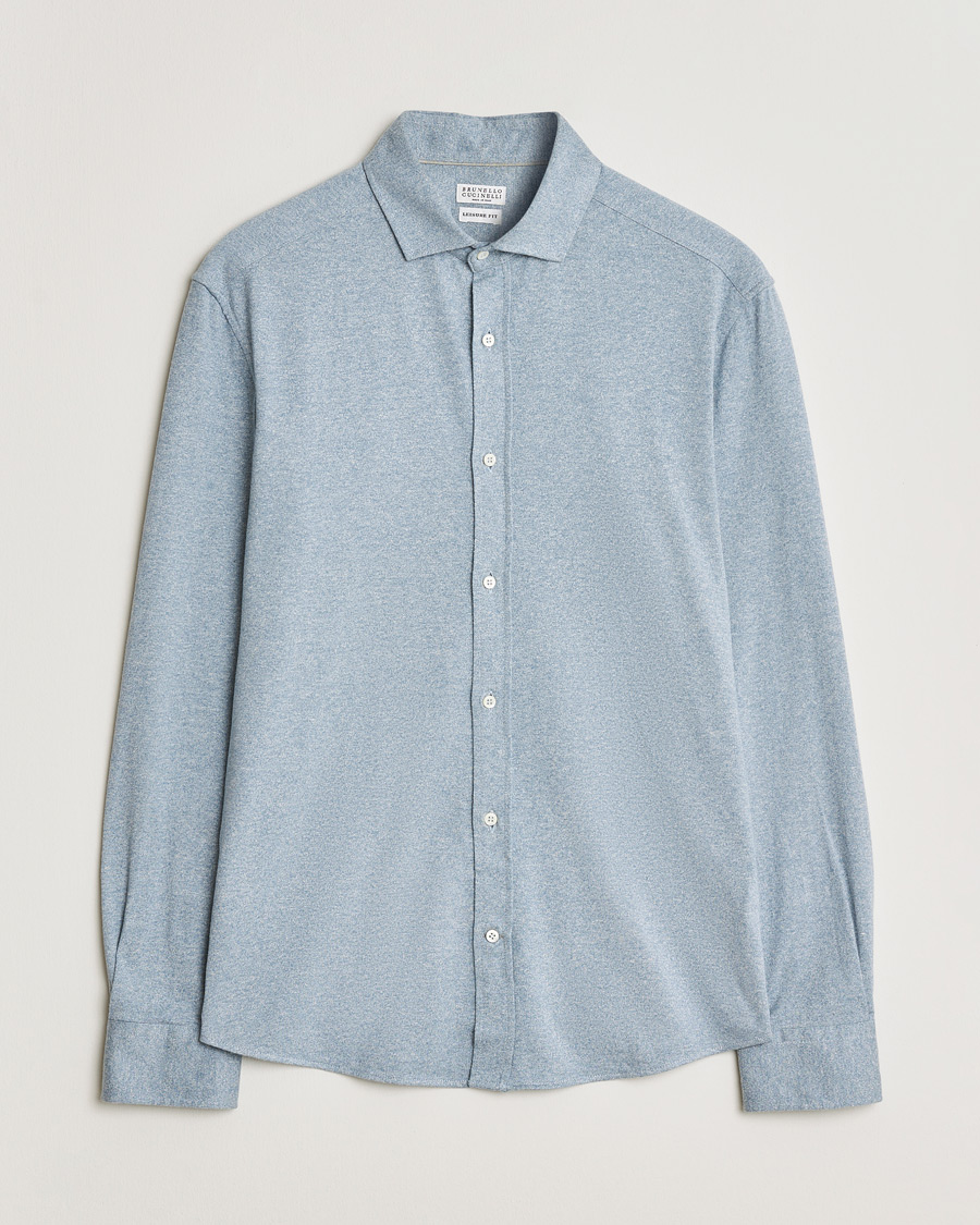 Mies | Pre-owned Kauluspaidat | Pre-owned | Brunello Cucinelli Lightweight Jersey Shirt Light Blue L