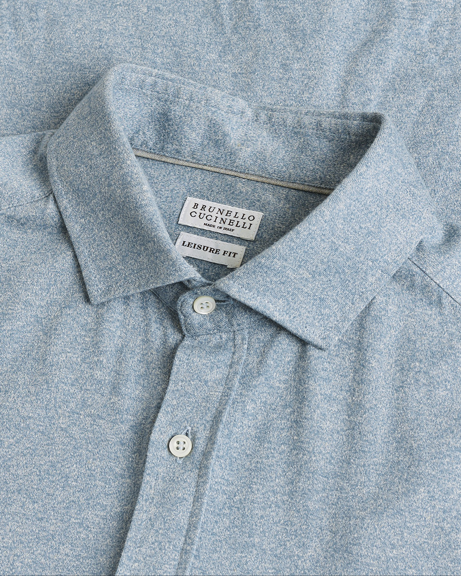 Mies | Pre-owned Kauluspaidat | Pre-owned | Brunello Cucinelli Lightweight Jersey Shirt Light Blue L