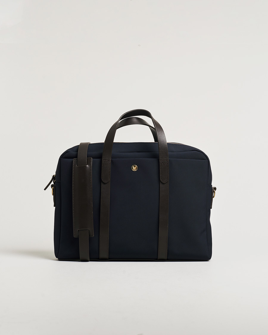 Mies | Mismo M/S Aspire Briefcase Navy/Dark Brown | Pre-owned | Mismo M/S Aspire Briefcase Navy/Dark Brown