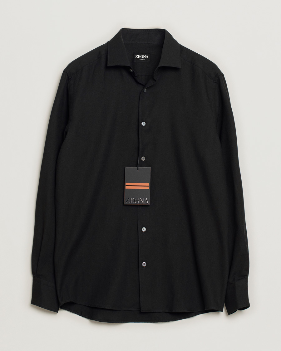 Mies | Kauluspaidat | Pre-owned | Zegna Cotton/Cashmere Casual Shirt Black