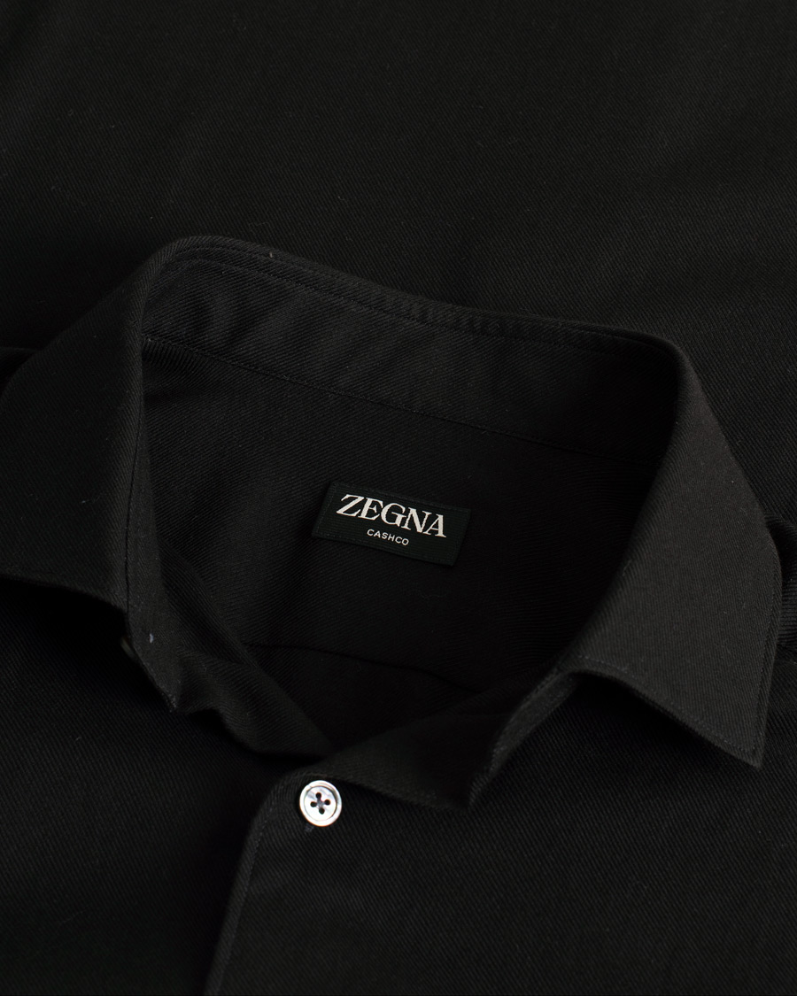 Mies | Kauluspaidat | Pre-owned | Zegna Cotton/Cashmere Casual Shirt Black