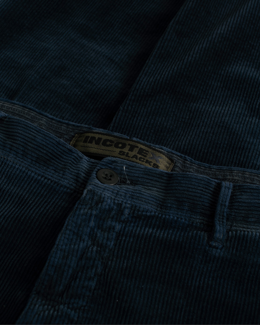 Mies | Housut | Pre-owned | Incotex Slim Fit Leisure Cord Slacks Navy