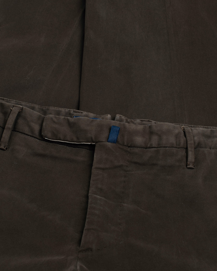 Mies | Housut | Pre-owned | Incotex Slim Fit Cotton Stretch Chinos Dark Brown