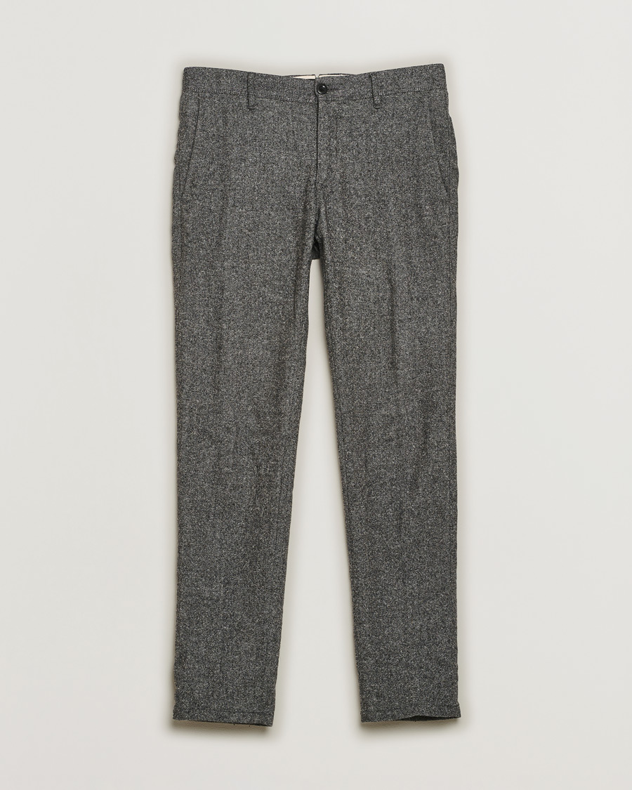 Mies | Housut | Pre-owned | Incotex Slim Fit Washed Wool/Silk Slacks Grey Melange