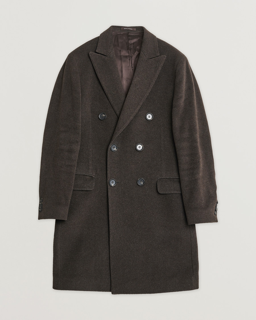 Mies | Pre-owned Takit | Pre-owned | Oscar Jacobson Sebastian Wool/Cashmere Double Breasted Coat Brown 48
