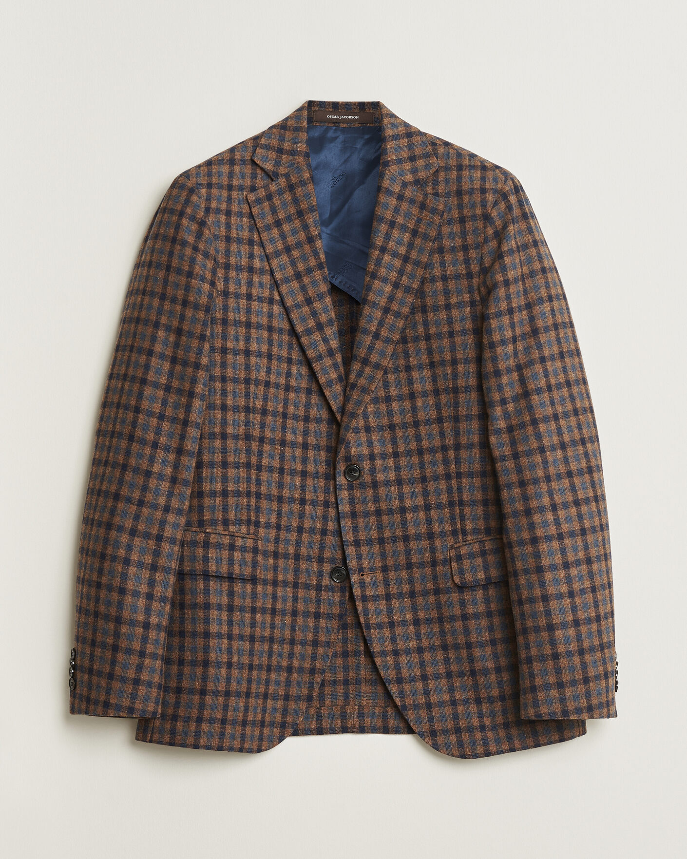 Mies | Pre-owned Pikkutakit | Pre-owned | Oscar Jacobson Egel Checked Wool Blazer Brown 50