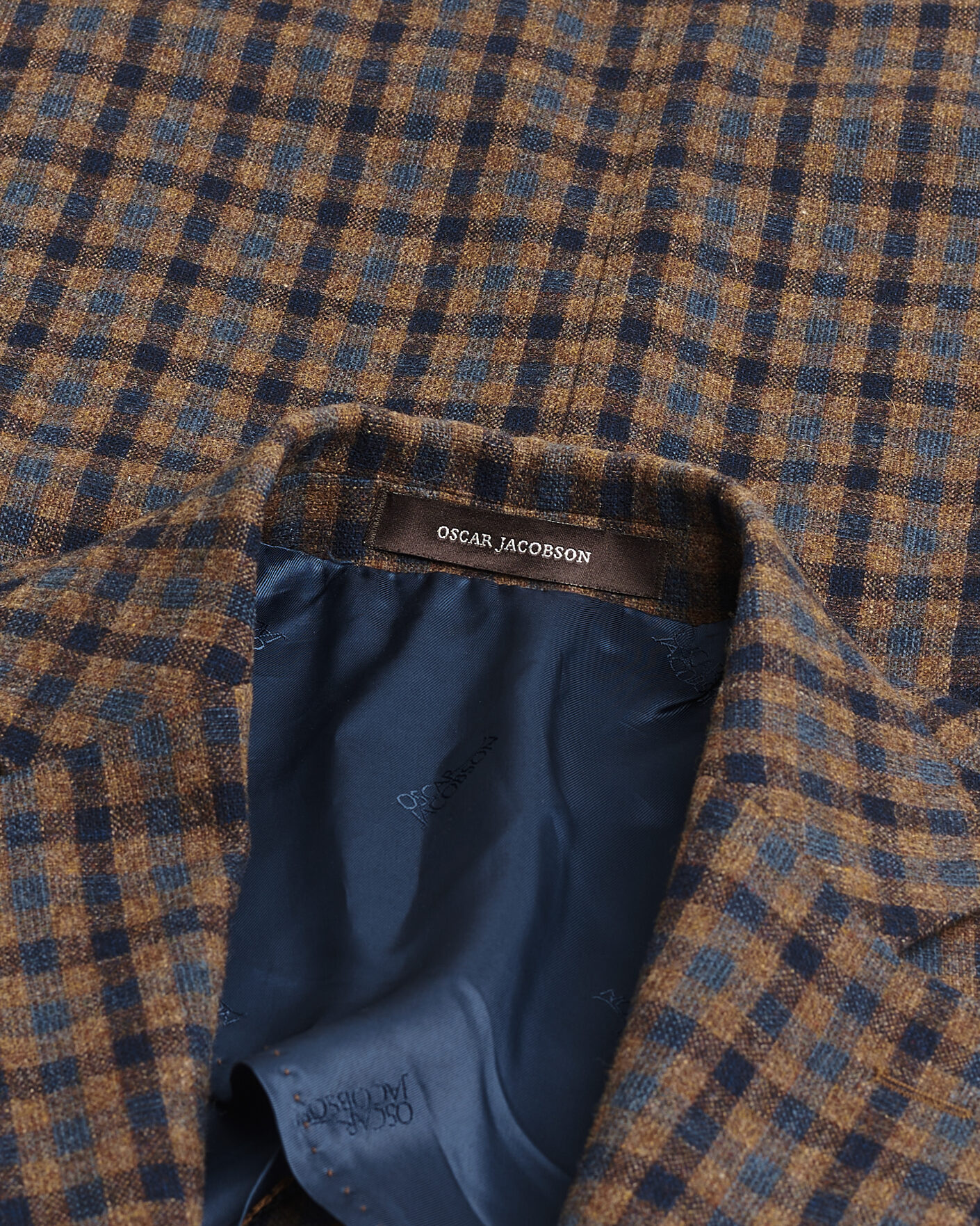 Mies | Pre-owned Pikkutakit | Pre-owned | Oscar Jacobson Egel Checked Wool Blazer Brown 50