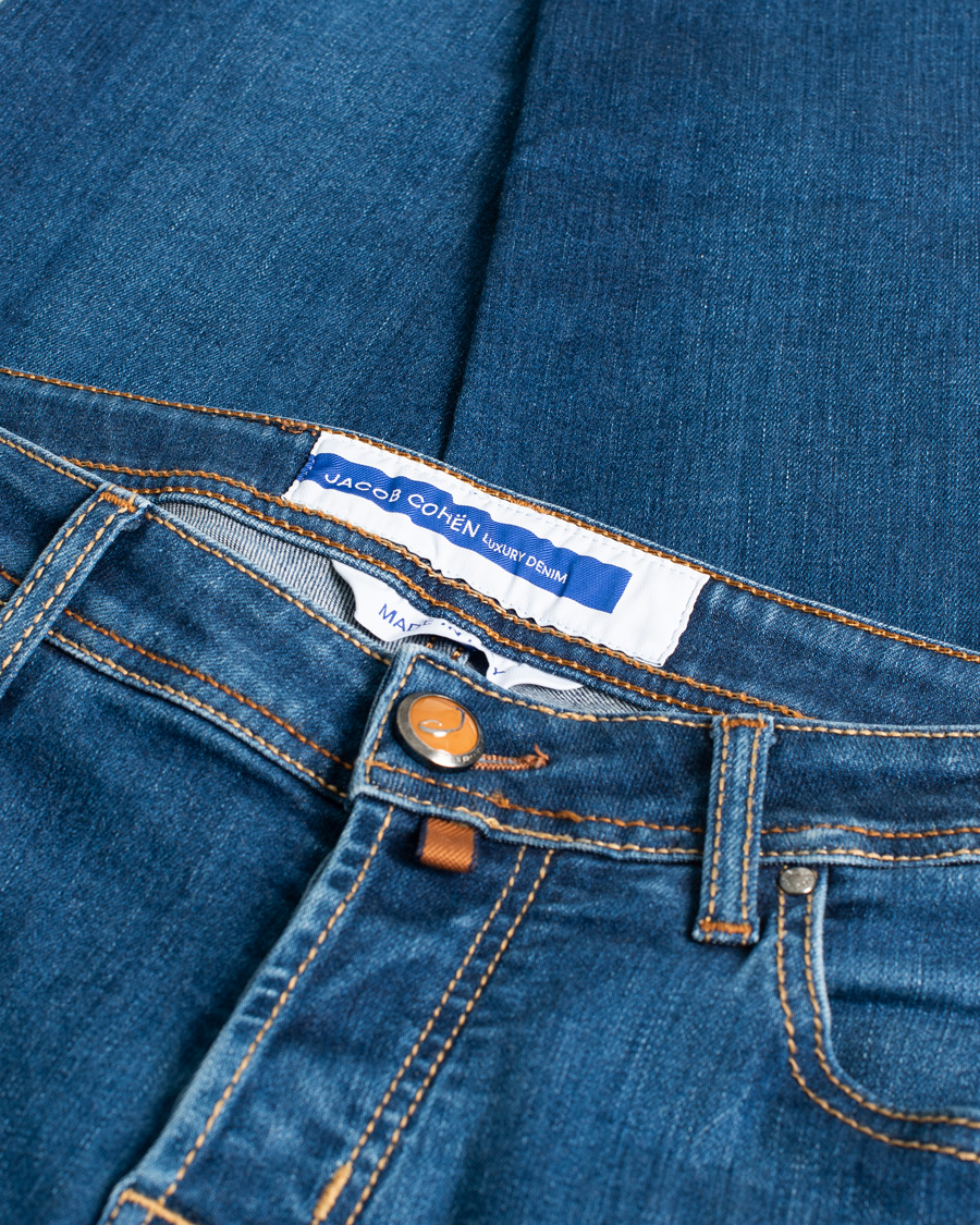 Mies | Farkut | Pre-owned | Jacob Cohën Nick Slim Fit Stretch Jeans Mid Blue