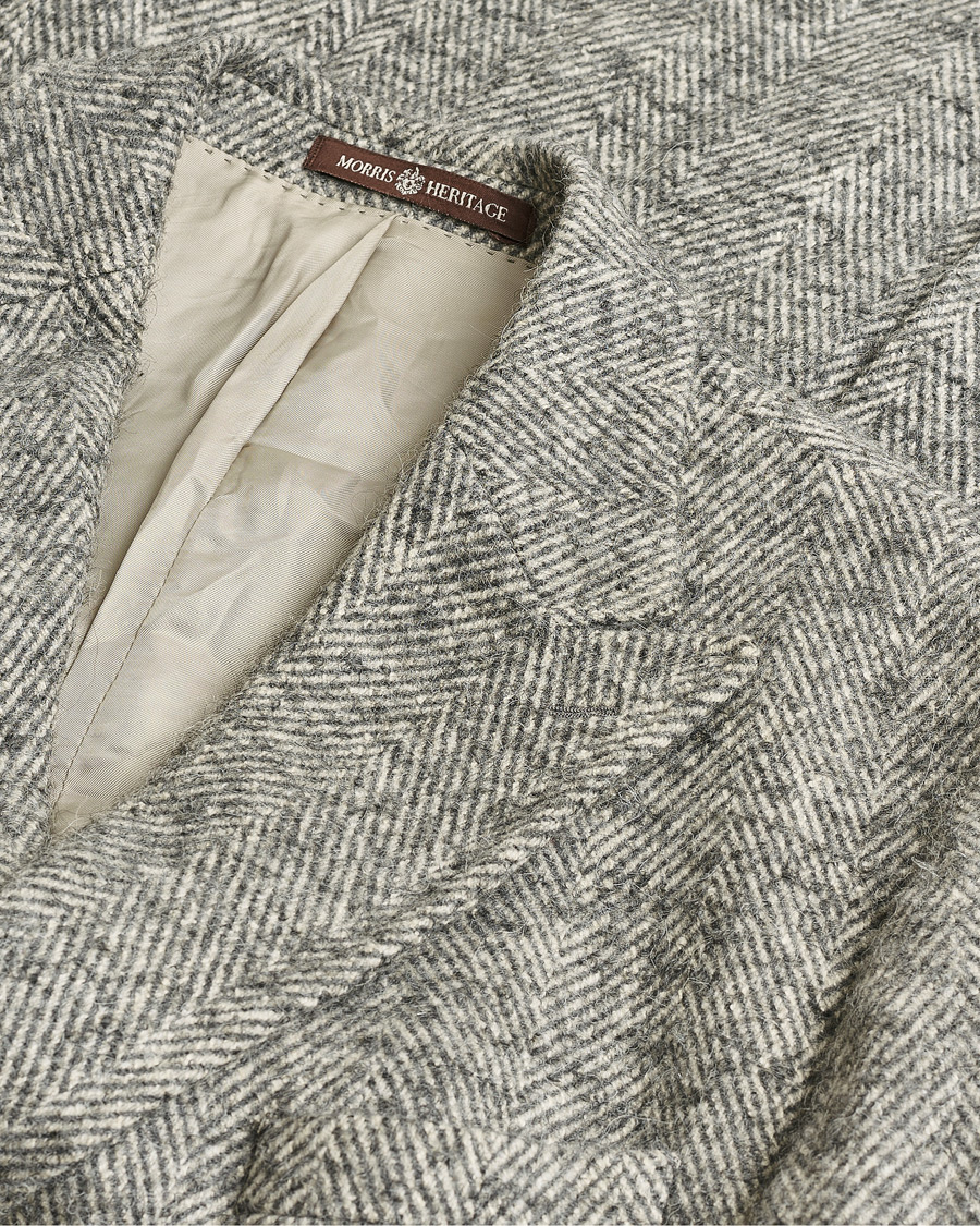 Mies | Pre-owned Takit | Pre-owned | Morris Double Breasted Herringbone Wool Coat Grey 52