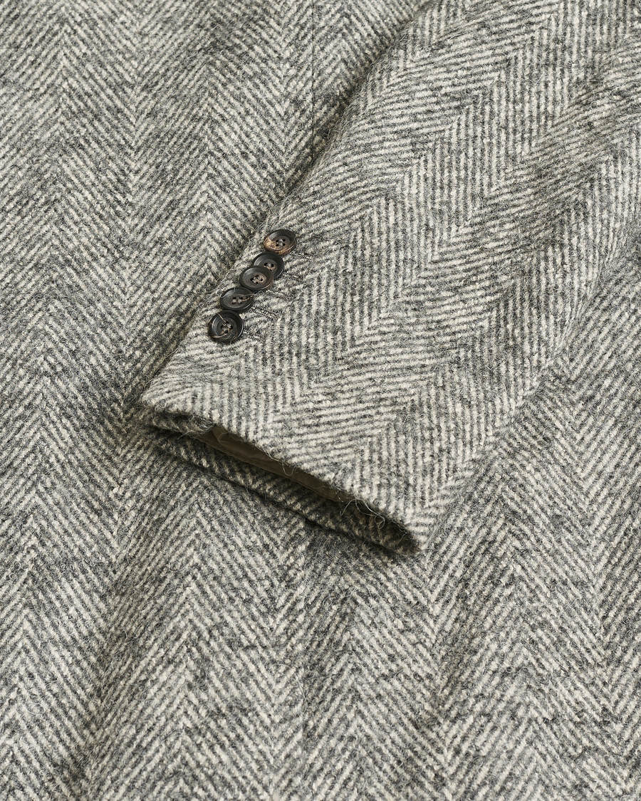 Mies | Pre-owned Takit | Pre-owned | Morris Double Breasted Herringbone Wool Coat Grey 52
