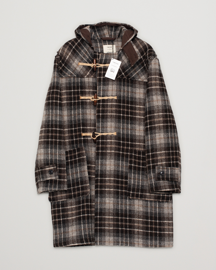 Mies | Gloverall De Bonne Facutre Wool Duffle Coat Black/Grey | Pre-owned | Gloverall De Bonne Facutre Wool Duffle Coat Black/Grey