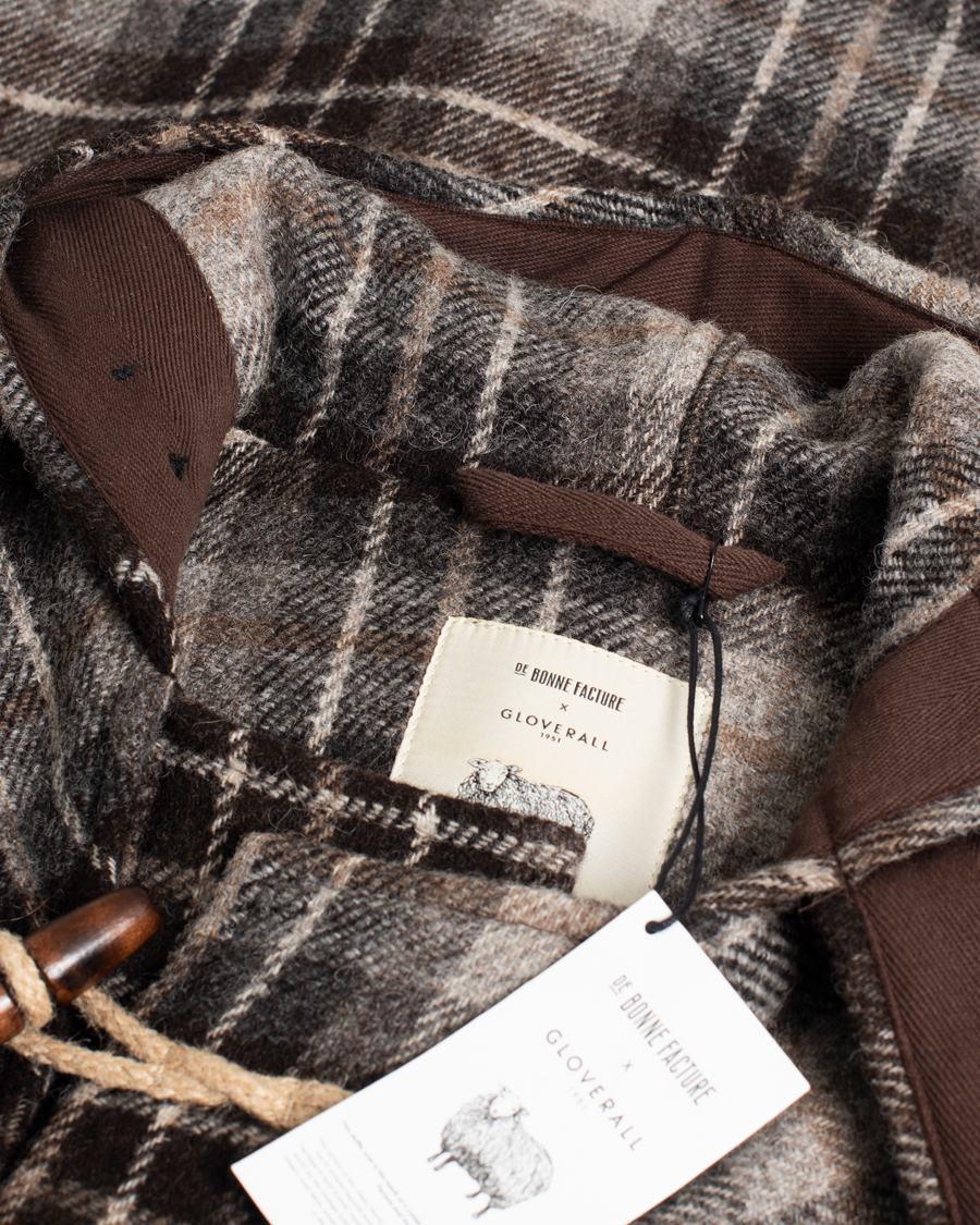 Mies | Gloverall De Bonne Facutre Wool Duffle Coat Black/Grey | Pre-owned | Gloverall De Bonne Facutre Wool Duffle Coat Black/Grey