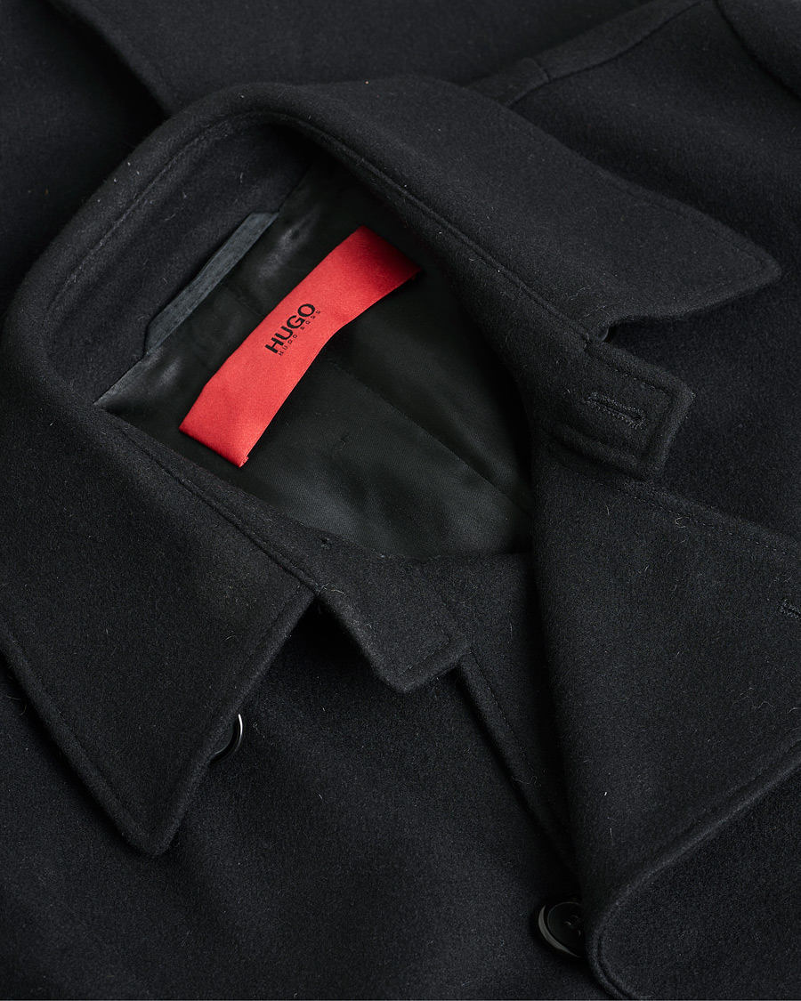 Mies | Pre-owned Takit | Pre-owned | HUGO Double Breasted Wool Coat Black M