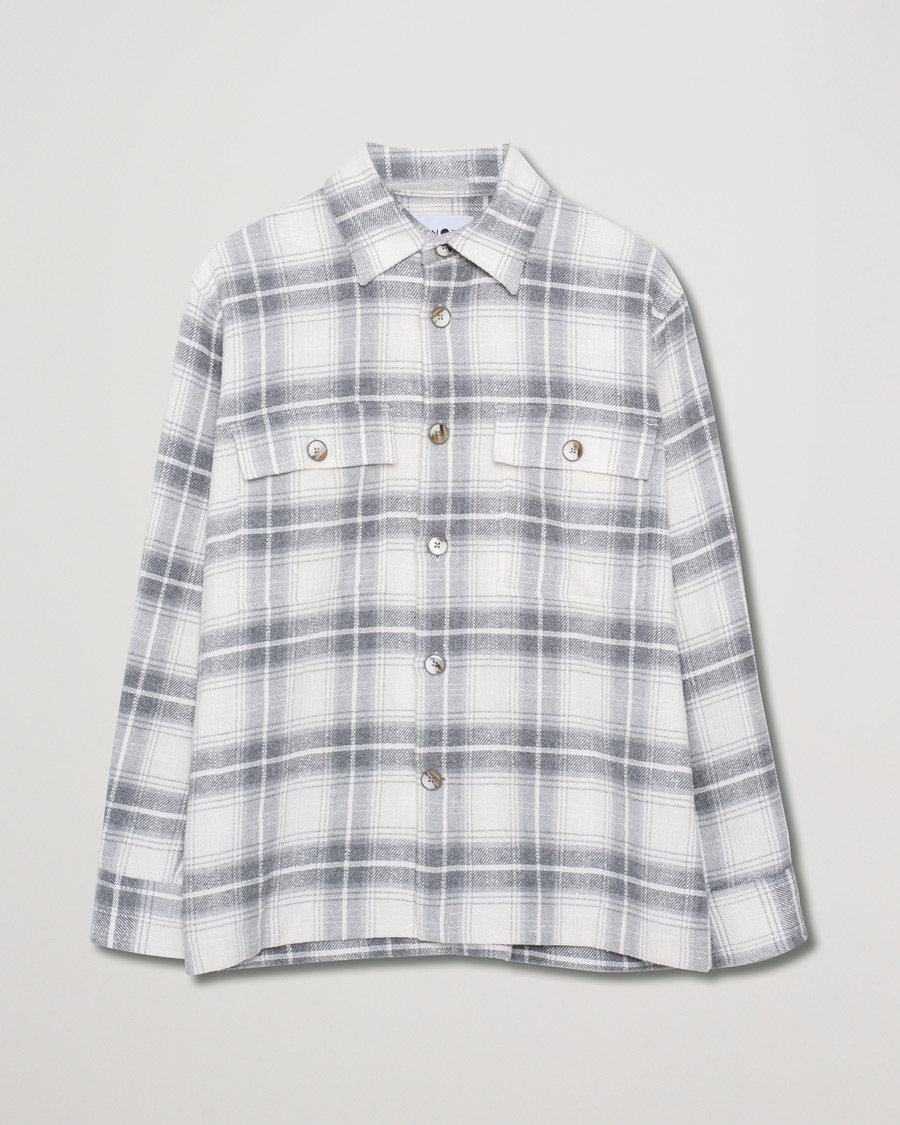 Mies | Takit | Pre-owned | NN07 Soren Checked Shirt Jacket Grey L