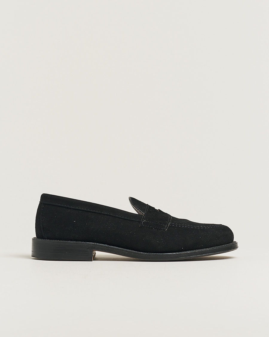 Mies | Alden 5737F Penny Loafer Black Suede US7,5 - EU41 | Pre-owned | Alden 5737F Penny Loafer Black Suede US7,5 - EU41