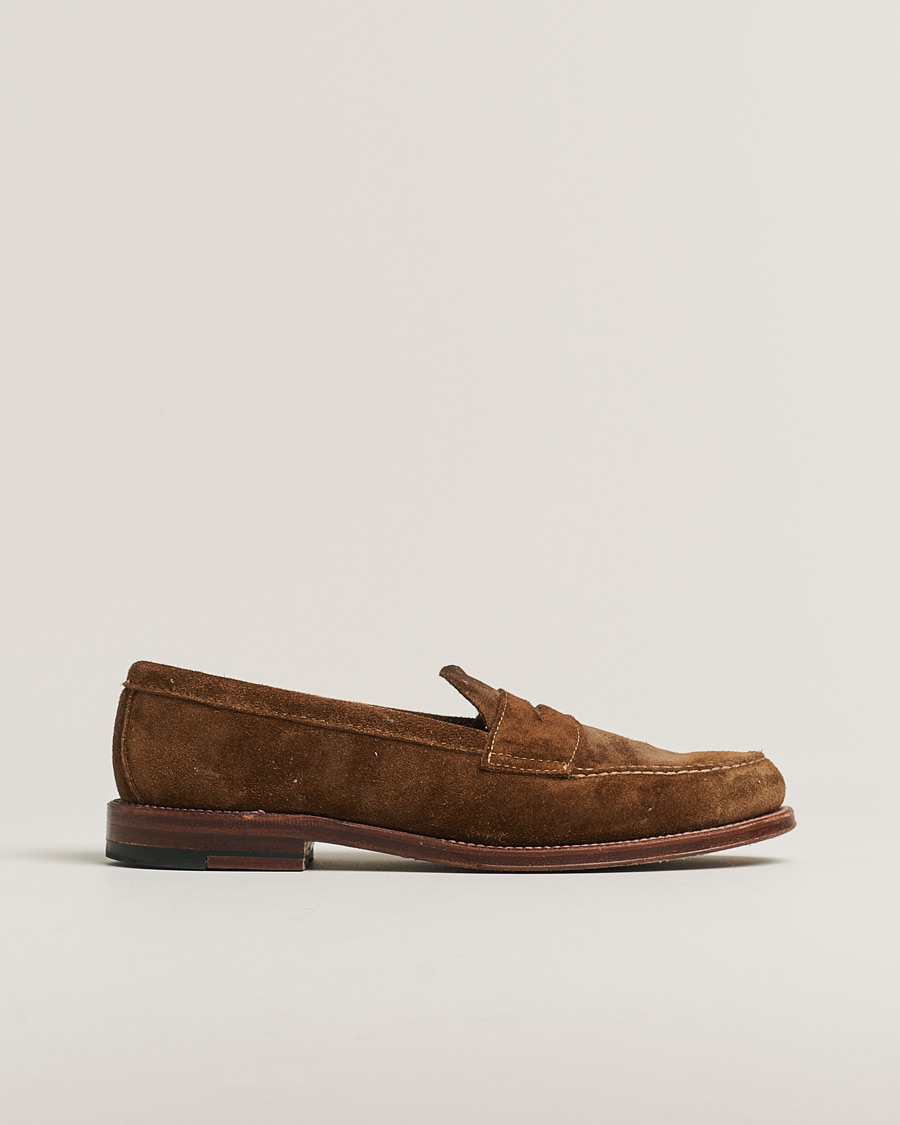 Mies | Alden 6243F Unlined Leisure Handsewn Penny Loafer Suede US8 - EU41,5 | Pre-owned | Alden 6243F Unlined Leisure Handsewn Penny Loafer Suede US8 - EU41,5