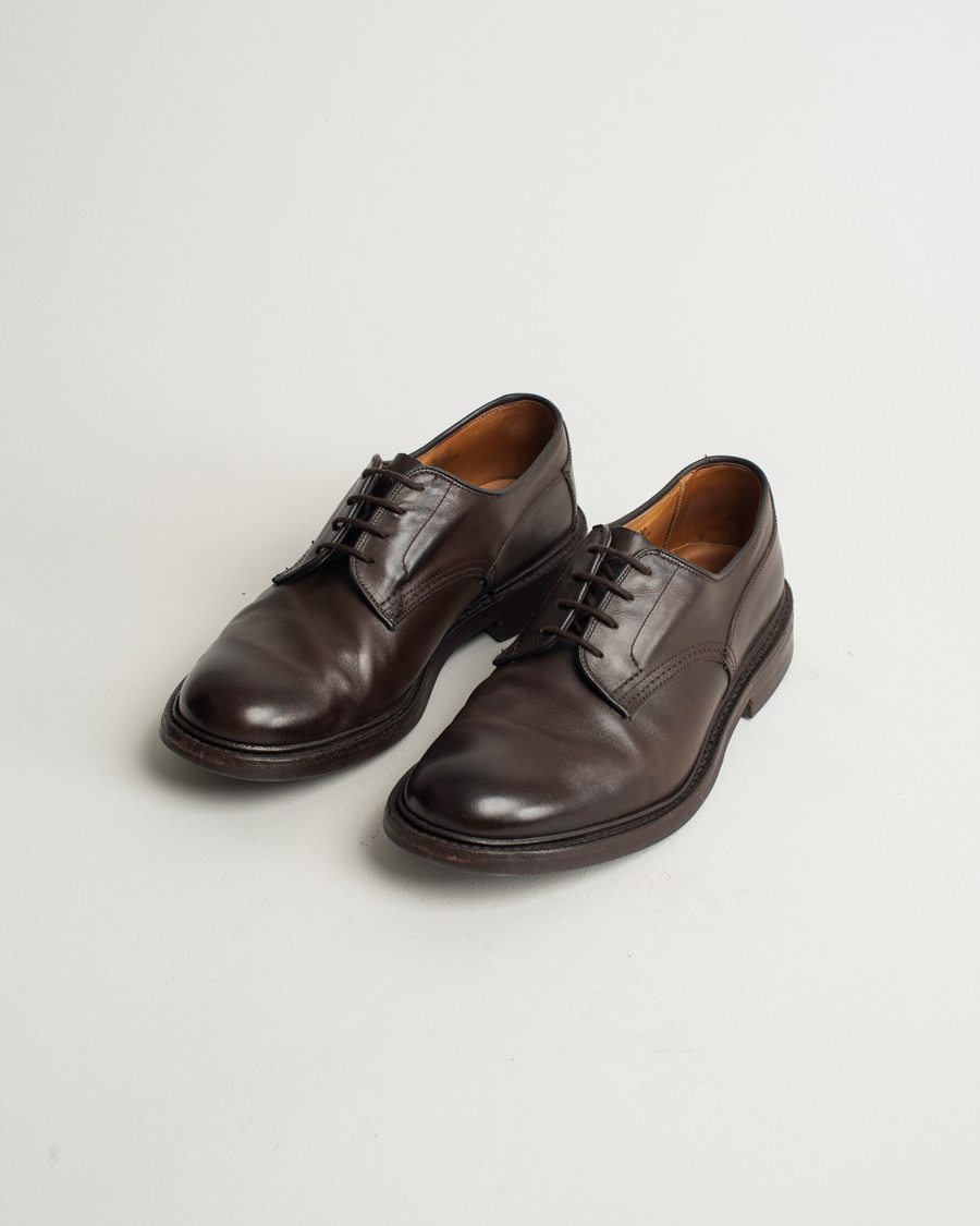 Mies | Tricker's Woodstock Derby Shoes Brown Leather UK10,5 - EU45 | Pre-owned | Tricker's Woodstock Derby Shoes Brown Leather UK10,5 - EU45