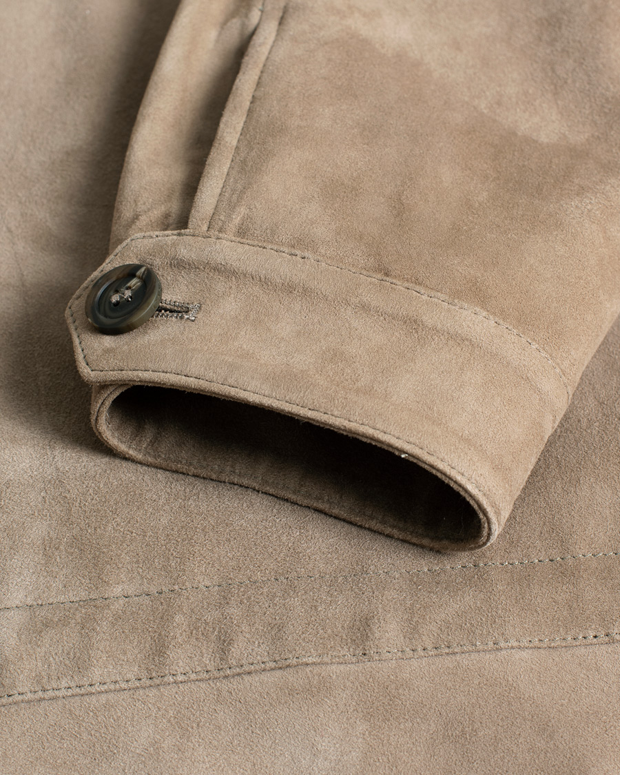 Mies | Takit | Pre-owned | Canali Suede Safari Jacket Beige 50