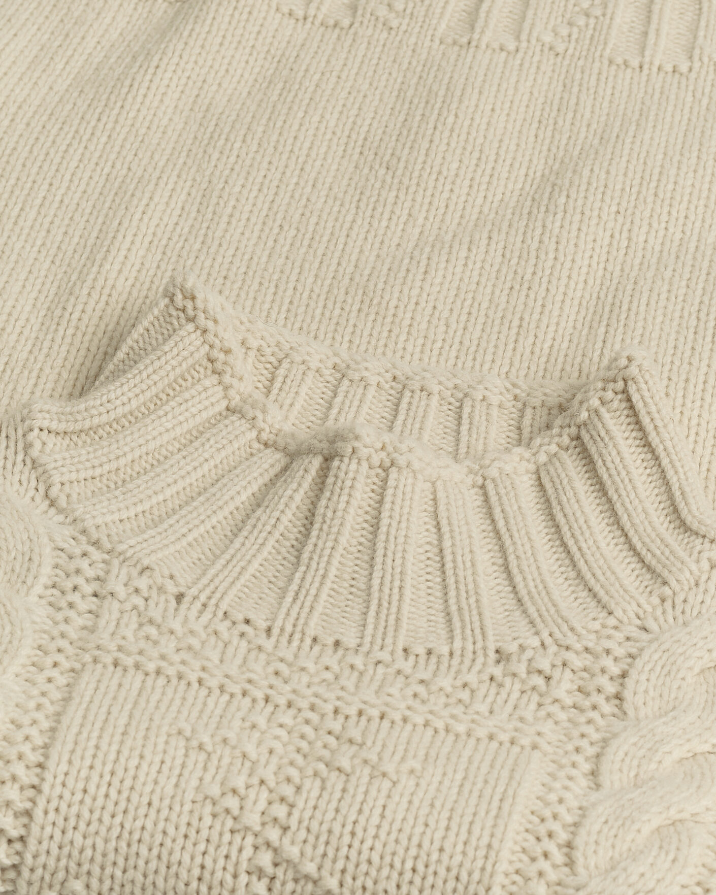 Mies | Pre-owned Puserot | Pre-owned | Polo Ralph Lauren Wool Knitted Aran Rollneck Cream M