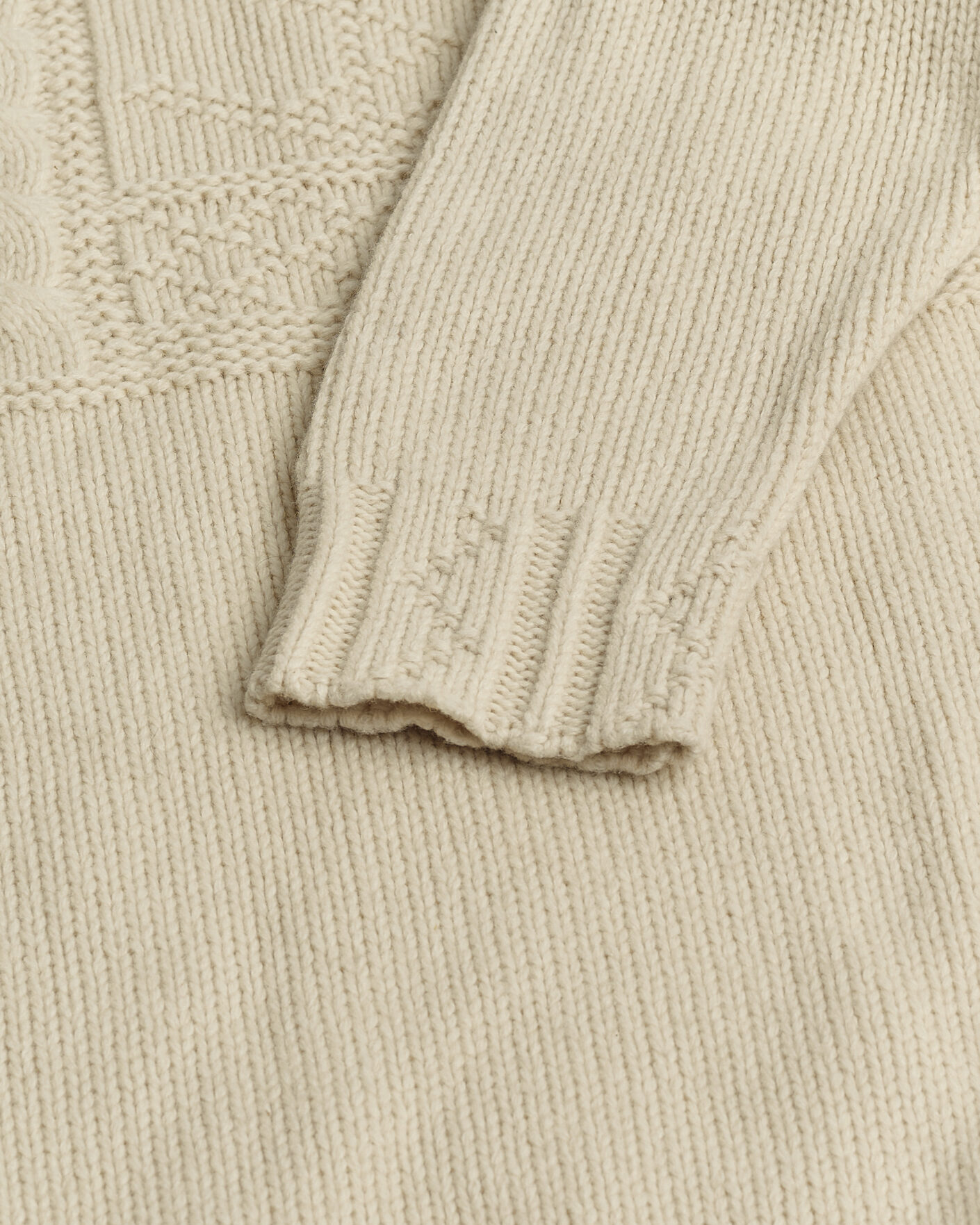 Mies | Pre-owned Puserot | Pre-owned | Polo Ralph Lauren Wool Knitted Aran Rollneck Cream M
