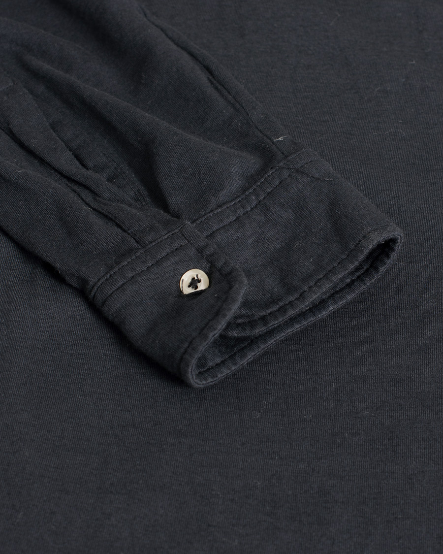 Mies | Puserot | Pre-owned | Massimo Alba Long Sleeve Polo Washed Black S