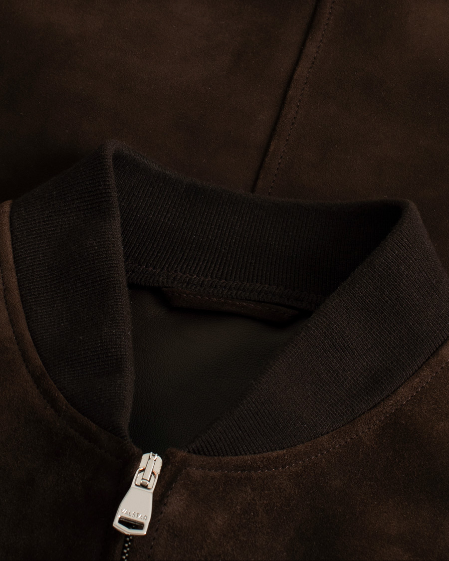 Mies | Takit | Pre-owned | Valstar Zip Suede Jacket Dark Brown