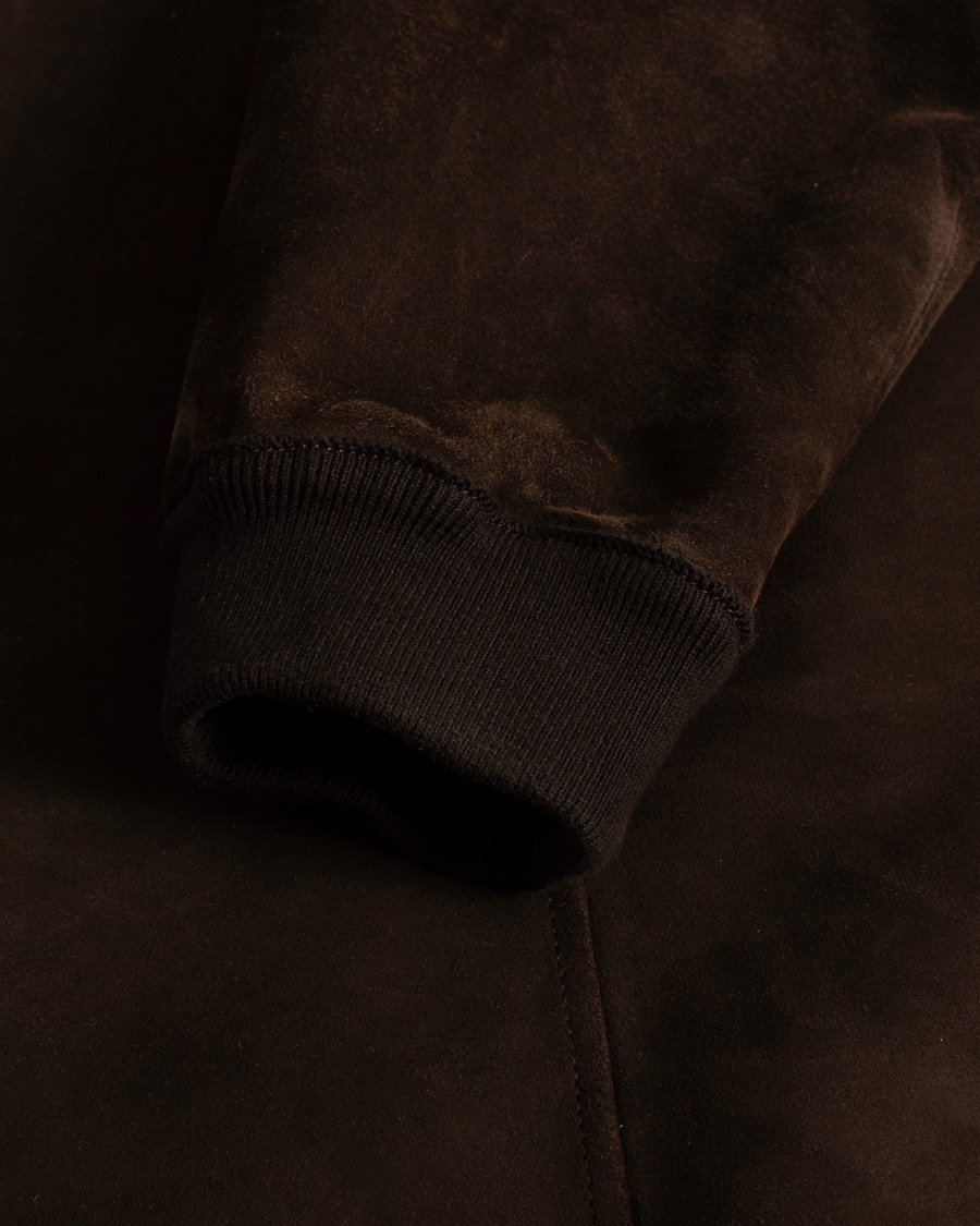 Mies | Takit | Pre-owned | Valstar Zip Suede Jacket Dark Brown